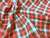 Plaid Tartan Woven Cotton Fabric 44"W - Red Blue Cream
