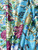 Anna Louise & Louise Odier Rose Flowers Floral Print Faux Silk Satin 48"W Fabric- Turquoise Blue