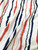 Stripe White Red & Blue Faux Silk Satin 48"W Fabric