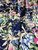 Anna Louise & Louise Odier Rose Flowers Floral Print Faux Silk Satin 48"W Fabric - Dark Blue