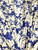 Rose Rosette Floral Faux Silk Satin 48"W Fabric - Royal Blue & Gold