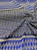 Traditional Thai Silk Damask 40"X80" Fabric  - Dark Blue/Black/Gold