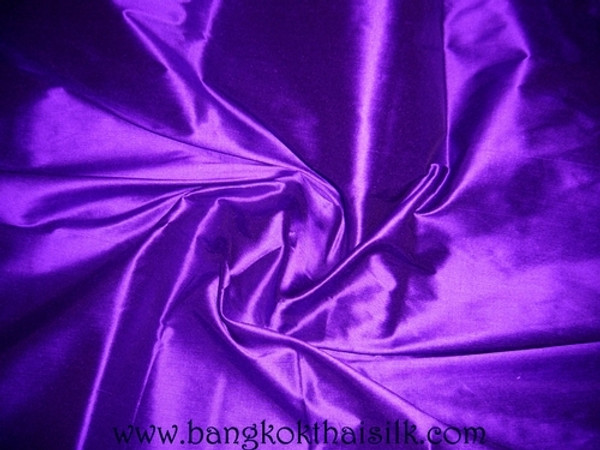 Dark Royal Purple 100% Authentic Silk Fabric