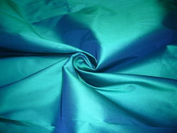 Turquoise Green 100% Authentic Silk Fabric