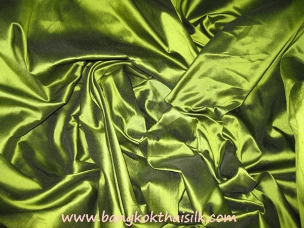 Lime Green 100% Authentic Silk Fabric