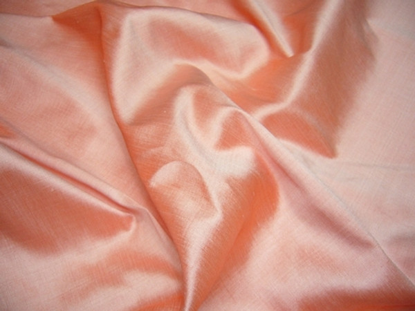 Peach Orange 100% Authentic Silk Fabric