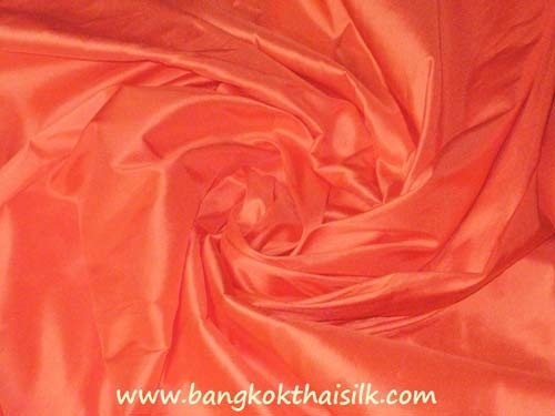 Orange Satsuma 100% Authentic Silk Fabric