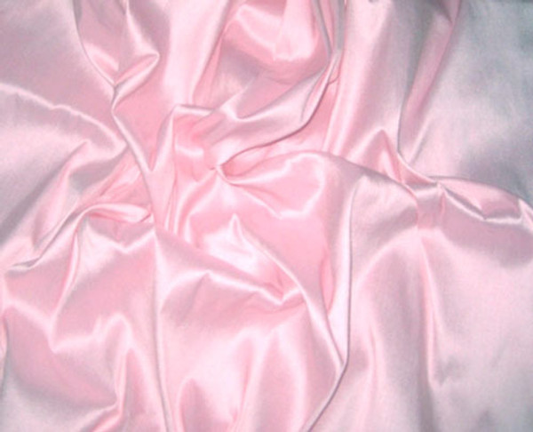 100% Silk Hand Woven Fabric 40"W - Baby Pink