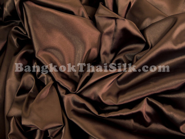 Chocolate Brown Satin Fabric 44"W