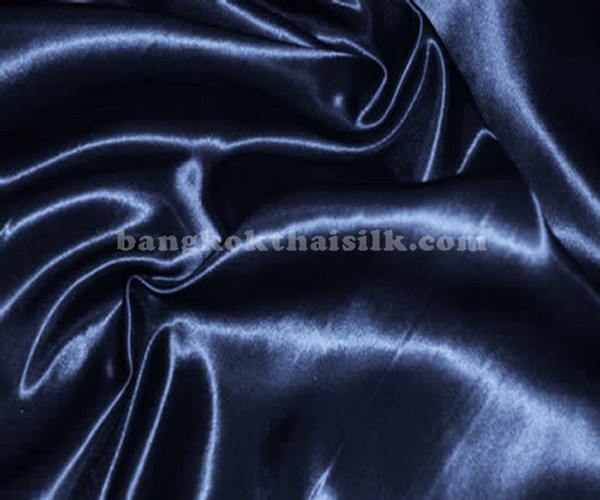 Navy Blue Satin Fabric 44"W