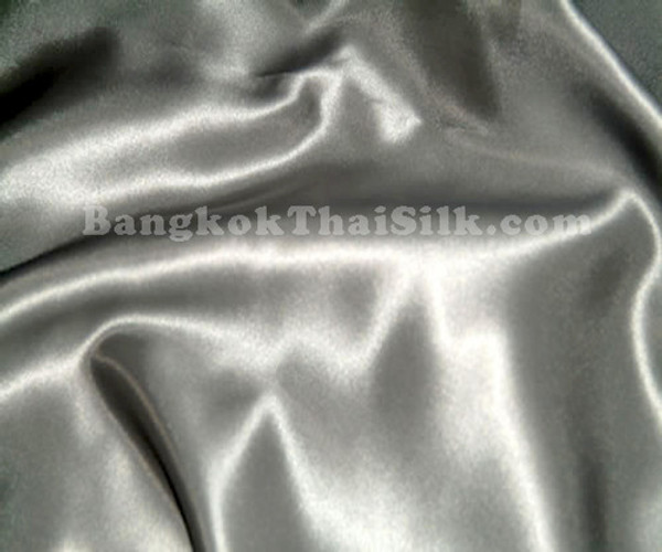 Silver Gray Satin Fabric 44"W