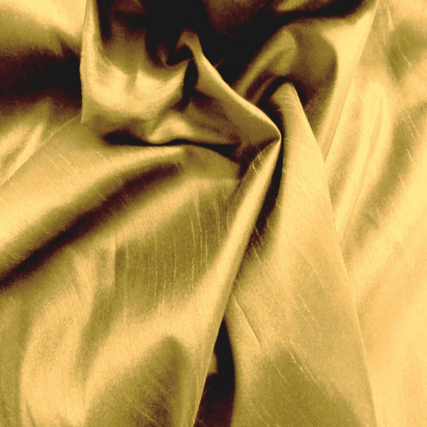 Faux Silk Dupioni Poly Silk Fabric - Gold