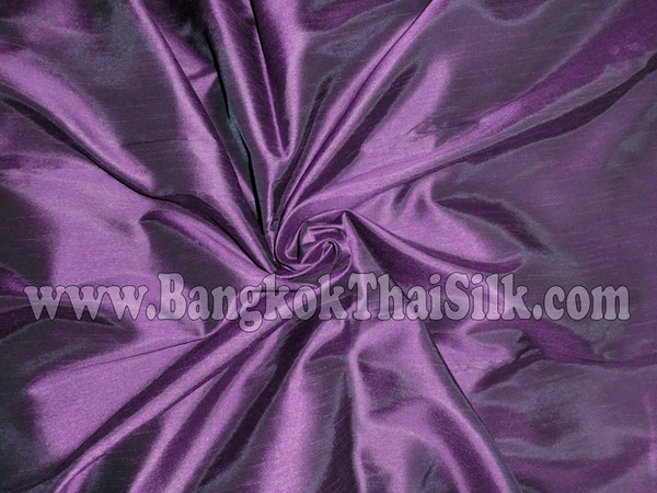 Faux Silk Caprice Dupioni 60"W Fabric - Dark Royal Purple