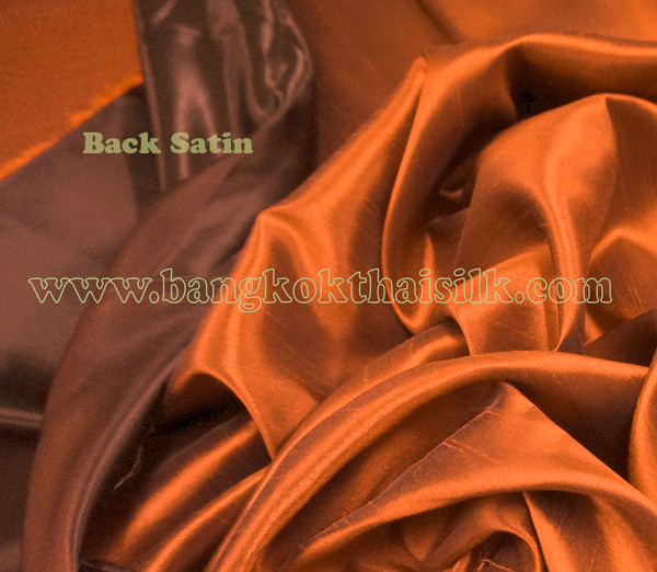 Heavy Silky Dupioni with Satin Back Fabric - Copper Brown