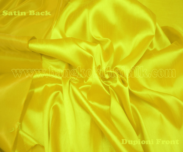 Heavy Silky Dupioni with Satin Back Fabric - Yellow