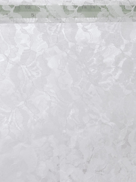Freesia Flower Net Mesh Fabric - White
