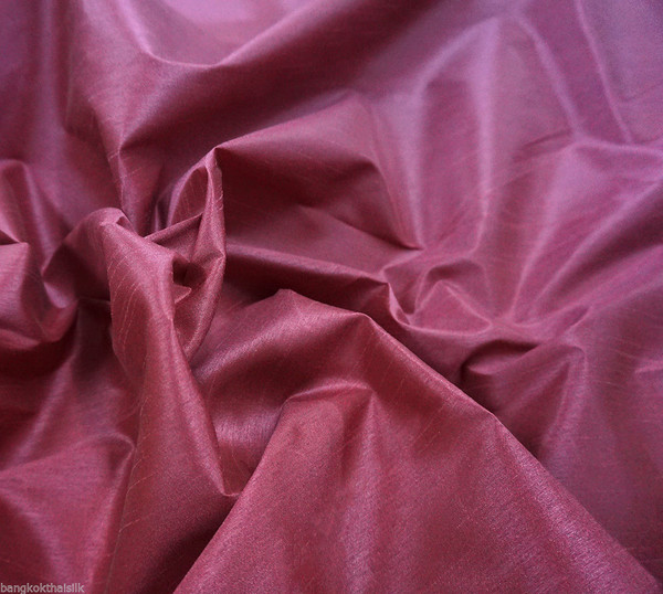 Faux Silk Caprice Dupioni 60"W Fabric - Dark Dusty Rose