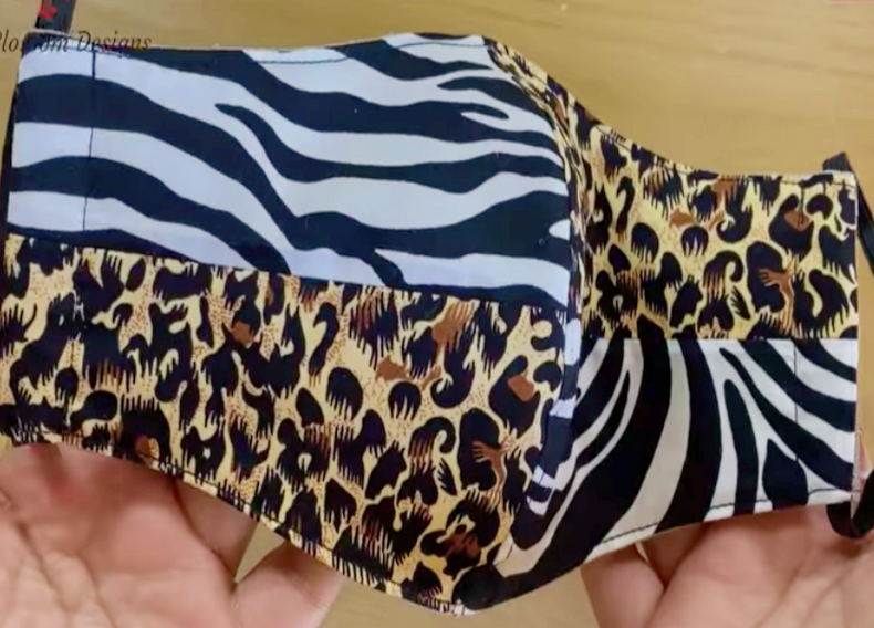 Leopard Zebra Patch Work Fun Mask