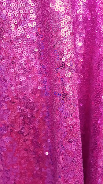 Seaweed Sequin Fabric - Hot Pink - Bangkok Thai Silk