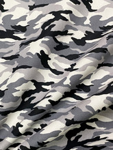 Army Camouflage Print 100% COTTON 44"W Fabric Material - Gray