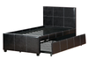 Twin bed w/ Trundle in Espresso Leather