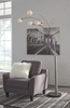 Metal Arc Floor Lamp in Silver Finish " Winter" Metal Arc Floor Lamp in Silver Finish " Winter"