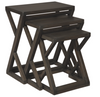 3pc Casual Nesting Table Set in Weathered Brown"Caimburg"