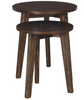 2pc Casual Nesting Table Set in Brown "Clydmont"