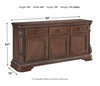 Traditional Dining Room Buffet  in Dark Oak "Charmond"