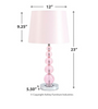 Crystal Table Lamp in Pink "Letty"