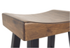 Casual Two-Tone Saddle Stool "Glosco" Set 2