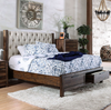 5pc Transitional Storage Bed Set in Beige and Rustic Natural Tone"Hutchinson"