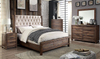5pc Transitional Bedroom Set in Beige and Rustic Natural Tone"Hutchinson"