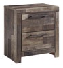 Rustic Full Bed Frame in Distressed Gray Pine "Derekson"