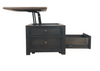 Casual Lift Top Coffee Table in Black "Tyler Creek"