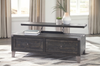 Contemporary Lift Top Coffee Table in Dark Gray "Todoe"