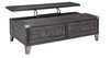 Contemporary Lift Top Coffee Table in Dark Gray "Todoe"