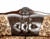 Traditional Sofa & Love Seat in Tan/Dark Brown "Quirino"