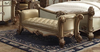 5pc Victorian Bedroom Set in Bone & Patina Gold "Vendome"