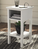 Contemporary Accent Table in White "Marnville"