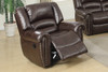 Reclining Loveseat in Brown Bonded Leather