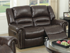 Reclining Loveseat in Brown Bonded Leather