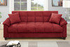 Adjustable Sofa Bed Futon w/Flip-Up Compartment in Chocolate Microfiber