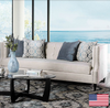 Transitional Sofa & Love Seat Set in Beige "Tegan"