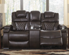 Contemporary Power Reclining Sofa & Loveseat with Adjustable Headrest "Warnerton"