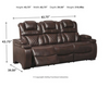 Contemporary Power Reclining Love Seat with Adjustable Headrest "Warnerton"