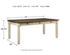 Casual Two-Tone Dining Table in Antique White & Weathered Oak "Bolanburg"