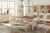 Casual Two-Tone Dining Table in Antique White & Weathered Oak "Bolanburg"