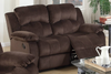 Loveseat in Chocolate Padded Suede