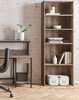Contemporary Bookcase in Gray "Arlenbry"